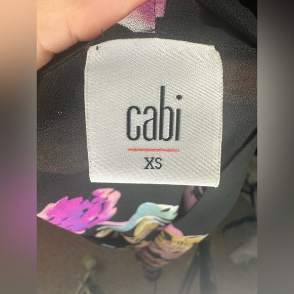 CAbi Black and Pink Sheer Blouse Size XS - Picture 4 of 6